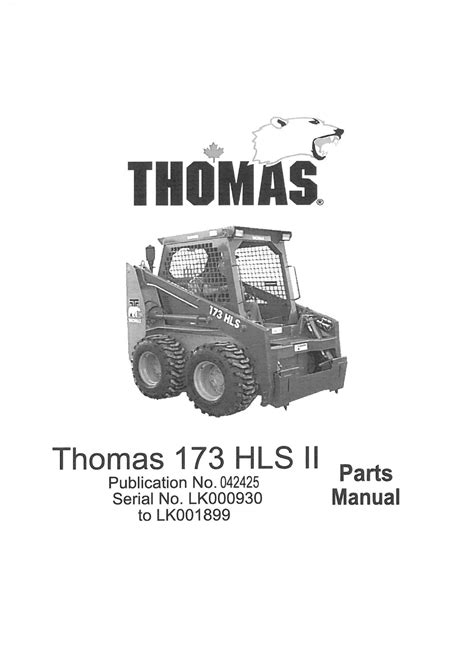 thomas 173 hls skid steer specs|thomas t173 accessories.